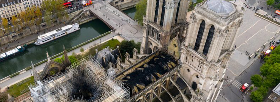 Drones used during the Notre Dame fire