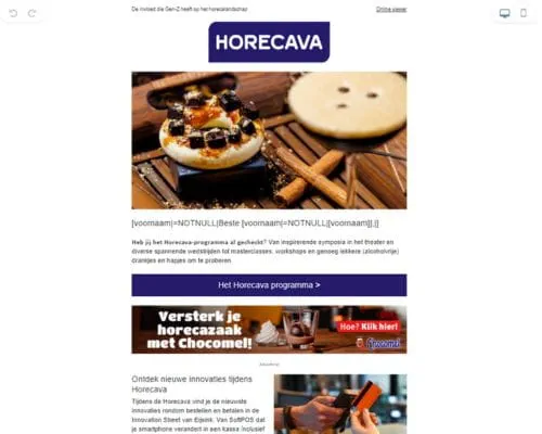 Advertorial Horecava nieuwsbrief