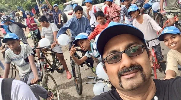 Bicycle mayor Bangalore Sathya