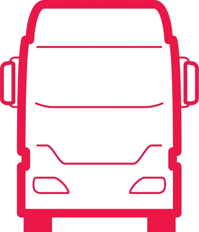 pictogram red truck